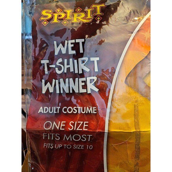 Wet T-Shirt Winner Adult Costume Spirit Halloween One Size Fits All Funny Silly - Picture 6 of 6